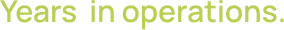 Years in operations
